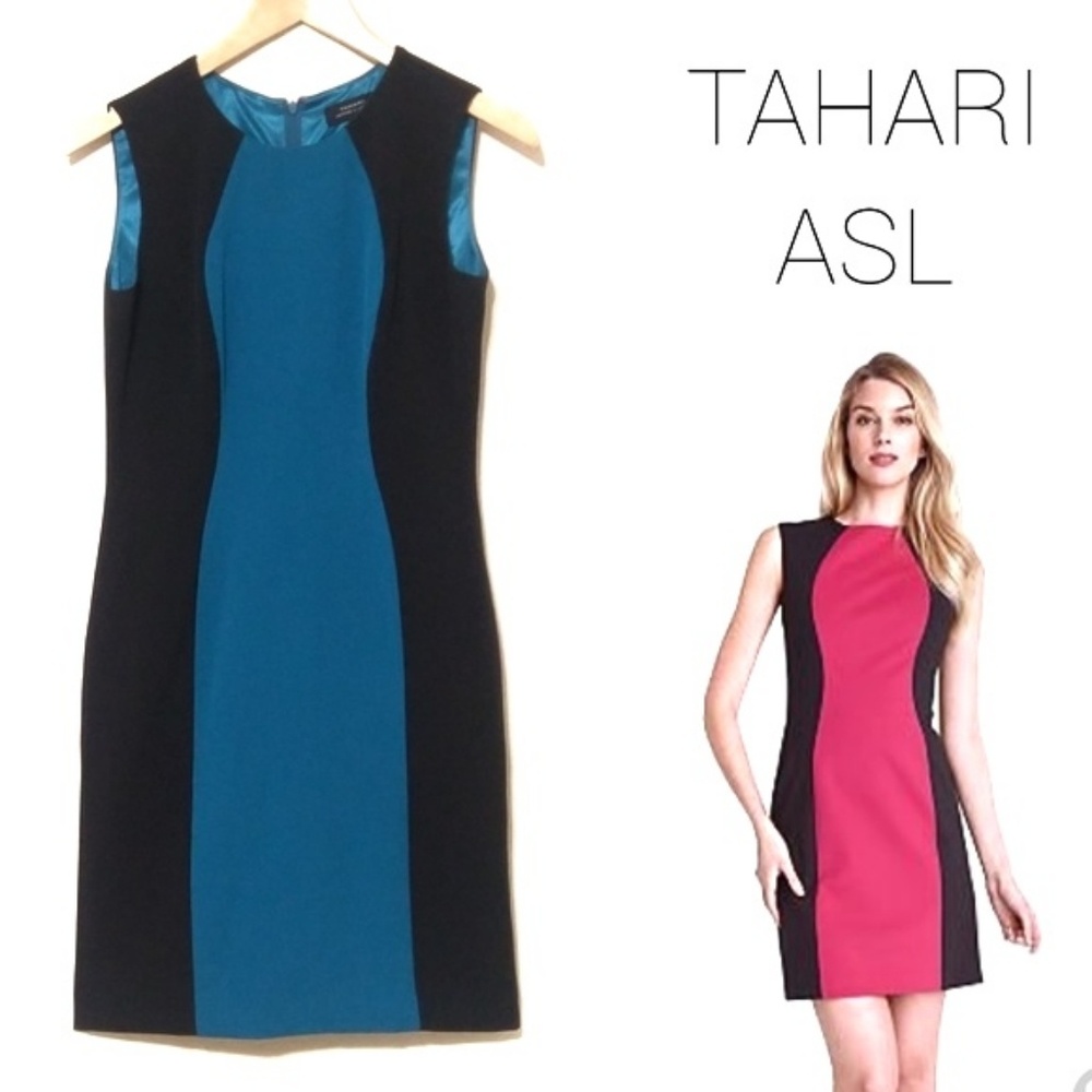 🔥Colorblock Silhouette Sheath Dress